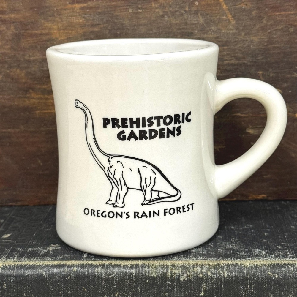 Prehistoric Gardens‎ Chunky diner coffee mug- heavy dinosaur coffee cup